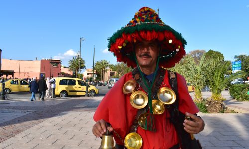 moroccan waterman in jemaa-el-fna-Marrakech